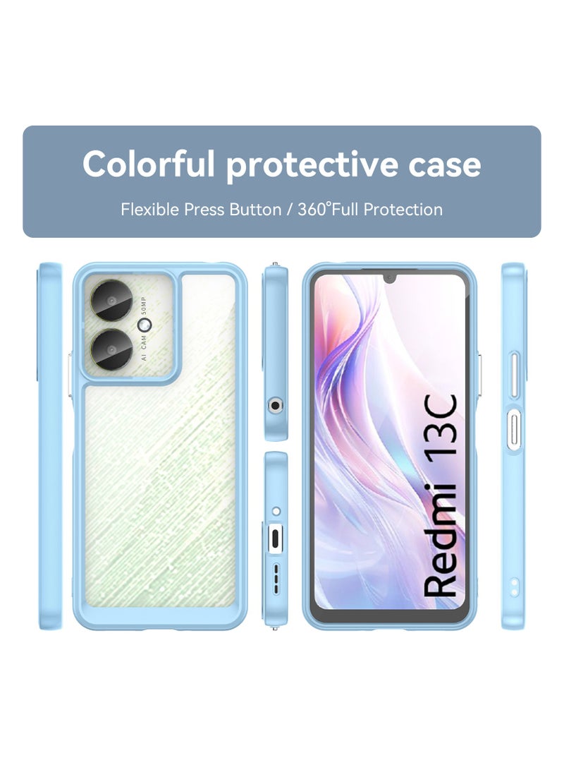 Fankalo حافظة هاتف لهاتف Xiaomi Redmi 13C 4G/ Xiaomi Poco C65 4G غطاء خلفي شفاف ناعم من البولي يوريثان الحراري مقاوم للصدمات - Image 2