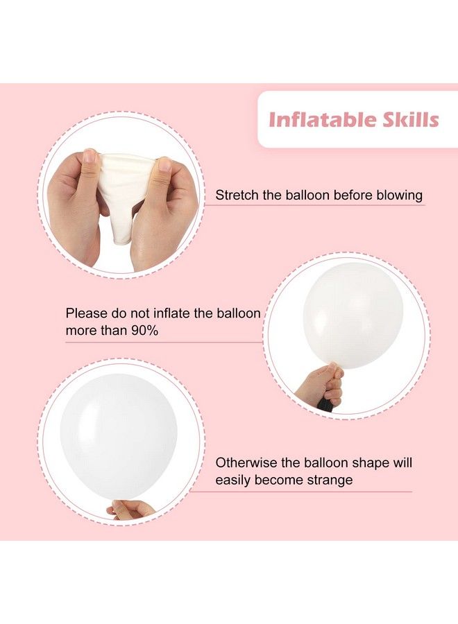 RUBFAC 87Pcs White Balloons Different Sizes 18 12 10 5 Inches For Garland Arch Premium Party Latex Balloons For Birthday Party Wedding Anniversary Baby Shower Party Decoration - Image 4