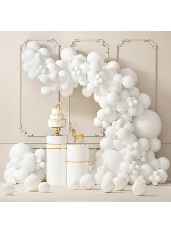 RUBFAC 87Pcs White Balloons Different Sizes 18 12 10 5 Inches For Garland Arch Premium Party Latex Balloons For Birthday Party Wedding Anniversary Baby Shower Party Decoration - Image 2