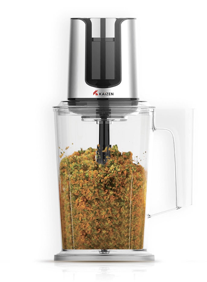 Kaizen Electric food chopper, for cutting, chopping and grinding, 2 L clear/ Gray  - Image 1