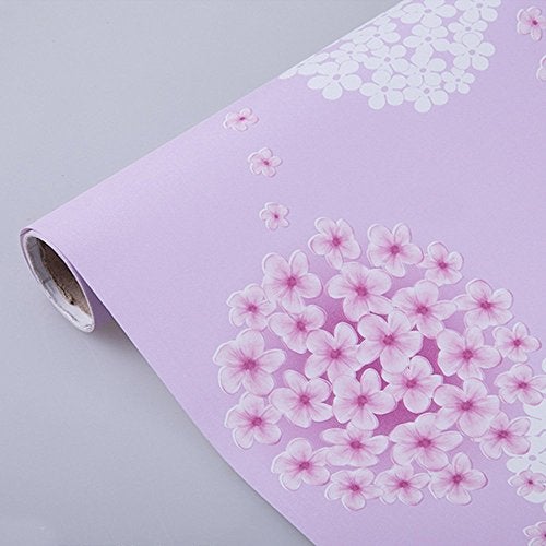 Yifely SimpleLife4U Removable Shelf Liner Self-adhesive Drawer Covering Contact Paper 17x118 Inch Pink Jasmine - Image 1