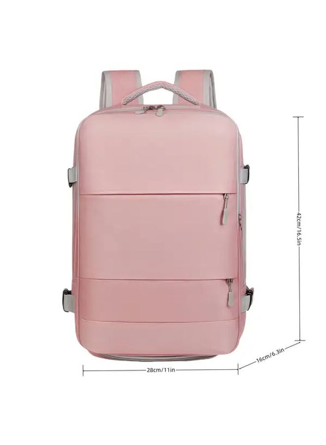 Pink Aviation Backpack With Shoe Compartment Double Shoulder Laptop Bag 16 54X11 02X6 3 Inch - Image 3