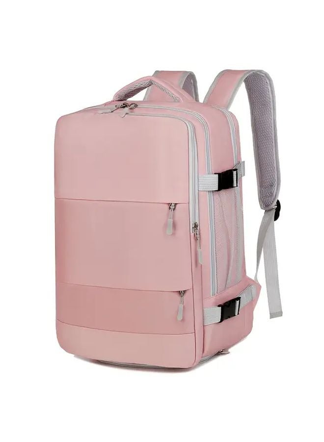 Pink Aviation Backpack With Shoe Compartment Double Shoulder Laptop Bag 16 54X11 02X6 3 Inch - Image 1