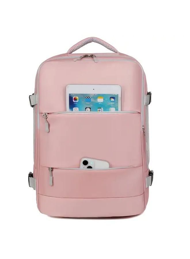 Pink Aviation Backpack With Shoe Compartment Double Shoulder Laptop Bag 16 54X11 02X6 3 Inch - Image 4