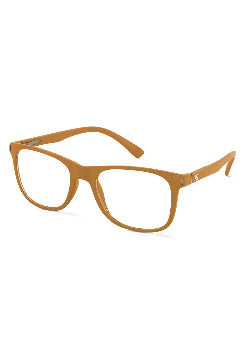 Woggles Noir Yellow Square Blue Screen Glasses
