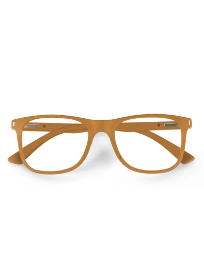 Woggles Noir Yellow Square Blue Screen Glasses