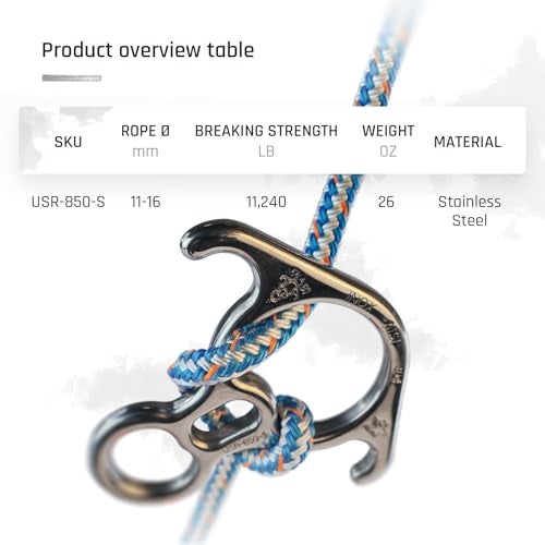 ProClimb Figure 8 Descender | Stainless Steel | Rappelling and Rescue | 50 kN | Bent Ear Design - Image 3