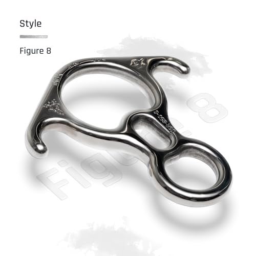 ProClimb Figure 8 Descender | Stainless Steel | Rappelling and Rescue | 50 kN | Bent Ear Design - Image 4