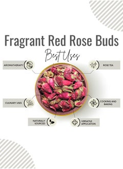 Awafi Mill Natural Fragrant Red Rose Buds - Aromatic Floral Delight  - Image 2