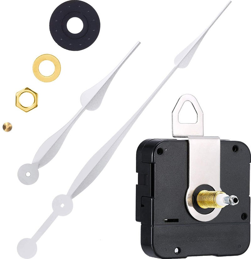 High-Torque Quartz Clock Movement 12-inch Metal Hands DIY Silver 