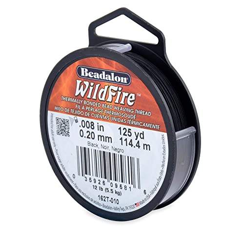 Beadalon Wildfire, 0.008 in, 0.20 mm, Break Strength 12 lb / 5.5 kg, Black, 125 yd / 114 m - Image 1