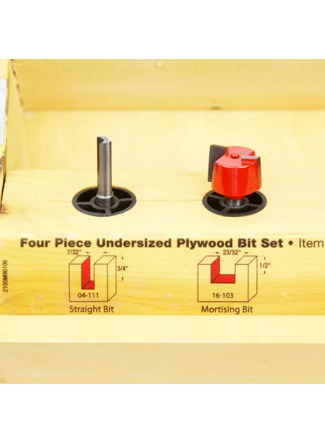 freud Freud 90-106: 4 Piece Undersized Plywood Bit Set (1/4" Shank)  - Image 2