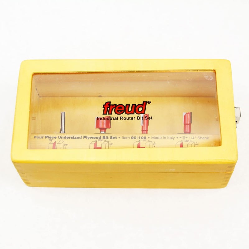 freud 4 Piece Undersized Plywood Bit Set 1/4" Shank - Image 5