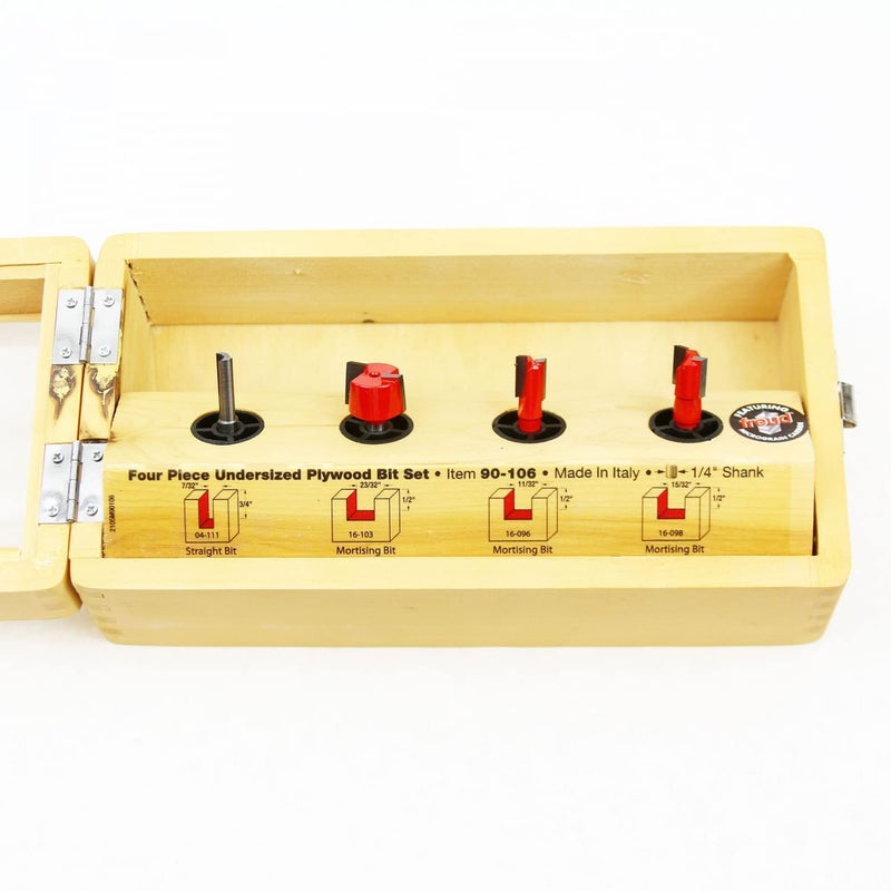 freud 4 Piece Undersized Plywood Bit Set 1/4" Shank - Image 3
