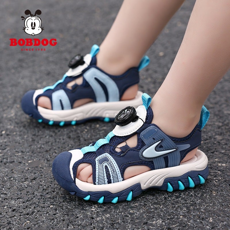 Babu Bean Children'S Sandals 2025 Boys Sandals Button Shoes Lightweight Baotou Girls' Beach Sandals - Image 5
