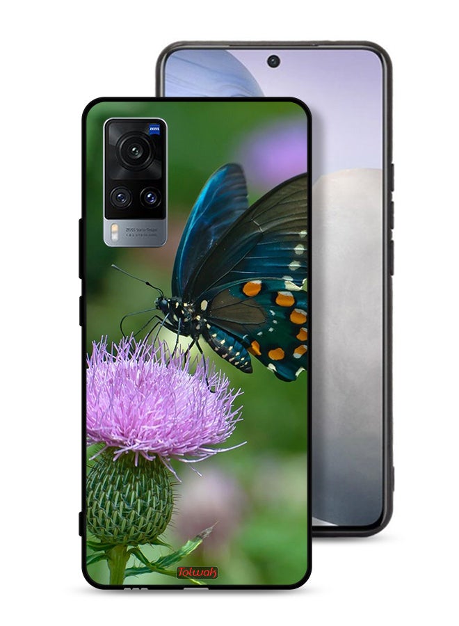 Tolwak Vivo X60 Protective Case Cover Butterfly Sitting On Flower - Image 1