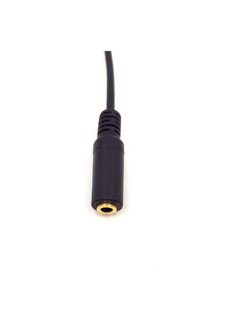 Qaoquda Qaoquda 3Ft Gold Plated 35MM Male to Female AUX Audio Stereo Input 90 Degree Spring Coiled Spiral Extension Cable Black TRS 35MF  - Image 3