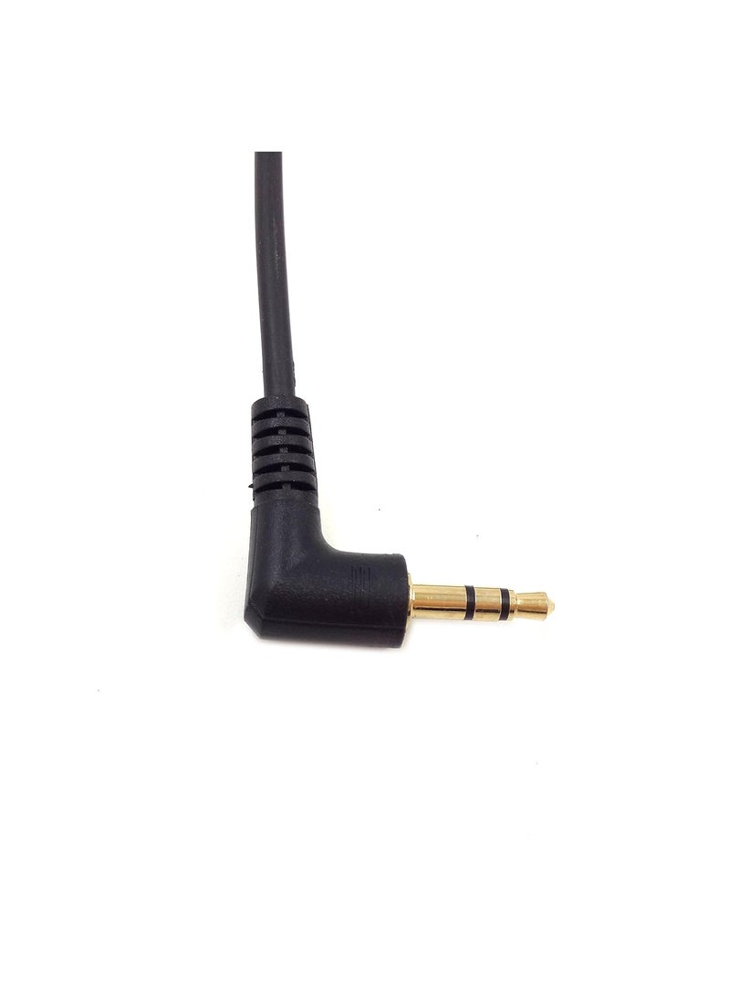 Qaoquda Qaoquda 3Ft Gold Plated 35MM Male to Female AUX Audio Stereo Input 90 Degree Spring Coiled Spiral Extension Cable Black TRS 35MF  - Image 4