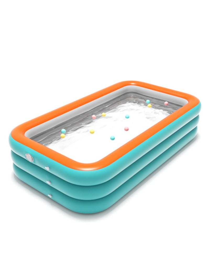 Generic Swimming Pool for Family,Stylish Rectangular Outdoor Play Pool(no air blowing device),Children's swimming pool,Thickened and heat-resistant  - Image 2
