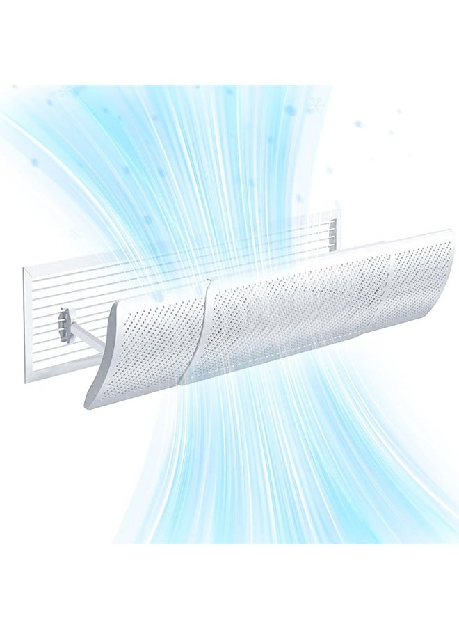 Topyich Central Air Conditioner Deflector, 58-95 CM Adjustable, Retractable Adjustable Central AC Air Deflector for Central Air Conditioner's Register and Grille, Universal Deflector for Top/Side Vents  - Image 1