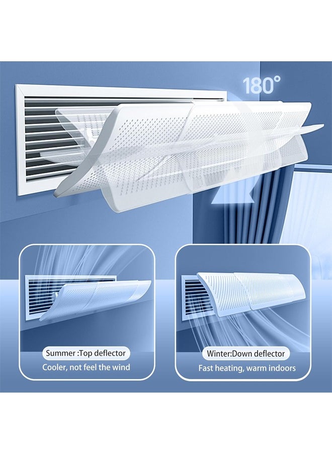 Topyich Central Air Conditioner Deflector, 58-95 CM Adjustable, Retractable Adjustable Central AC Air Deflector for Central Air Conditioner's Register and Grille, Universal Deflector for Top/Side Vents  - Image 5