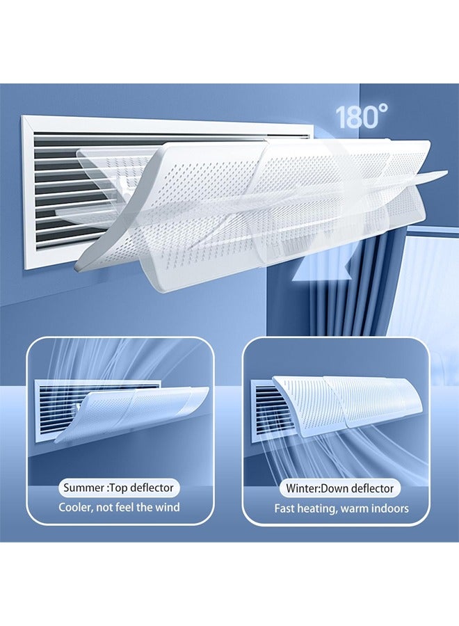 توبيتش عاكس تكييف هواء قابل للتعديل، 58-95 سم عاكس تكييف هواء قابل للتعديل، غطاء مكيف هواء مركزي قابل للتعديل قابل للسحب لسجل وشبكة المكيف المركزي - Image 5
