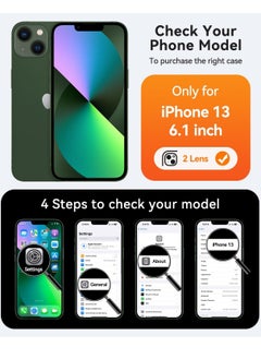 ESCASE Magnetic Cover for iPhone 13 (6.1 Inches) MagSafe Compatible [Full Camera Protection], Translucent Matte Slim Protective Shockproof Case, Blue  - Image 2