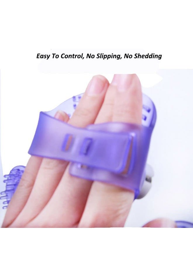 Topwon Palm Shaped Massage Glove 360-degree-roller Metal Roller Ball Beauty Body Care,Cellulite Reduction (Purple) - Image 3