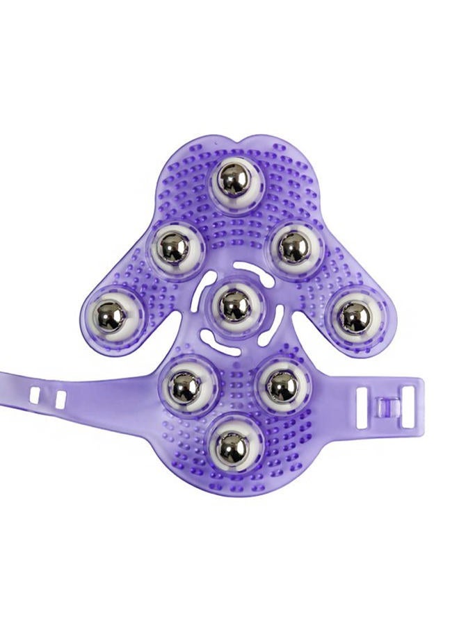 Topwon Palm Shaped Massage Glove 360-degree-roller Metal Roller Ball Beauty Body Care,Cellulite Reduction (Purple) - Image 1