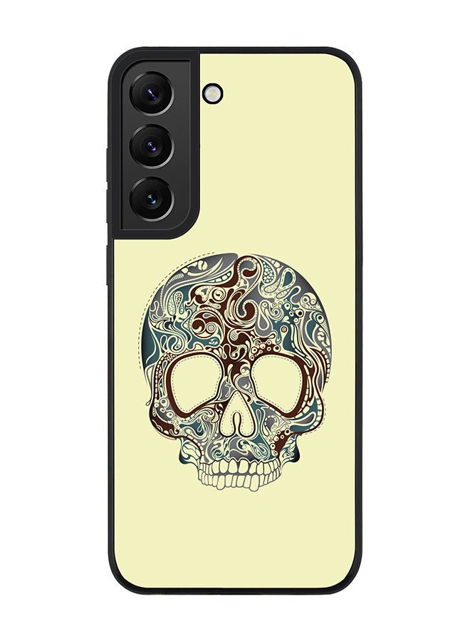 Stylizedd Rugged Black edge case for Samsung Galaxy S21 5G Slim fit Soft Case Flexible Rubber Edges Anti Drop TPU Gel Thin Cover - Skully Tattoo - Image 1
