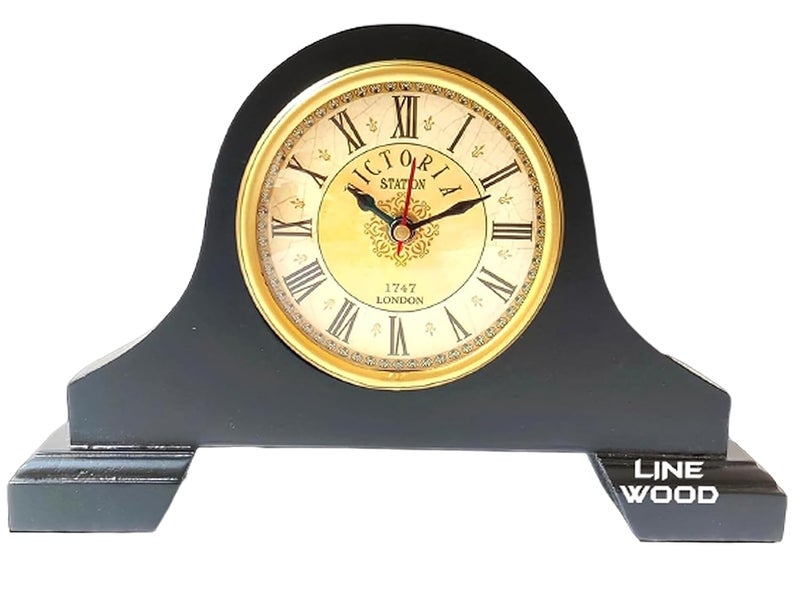 LINE WOOD LINE WOOD Mantel Clock Battery Operated Wooden Mantle Clock for Living Room Decor Above Fireplace Mantel Office Shelf Home Dcor Gift Wood Mantel Clock for Living Room Table Easy to Read 