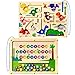 Ppotyo 2 in 1 Magnetic Color and Number Maze Magnet Alphabet Counting Car Puzzle Double Sided Board Fine Motor Skills Montessori Preschool Toys for Boys and Girls Color1 One Side - Image 2