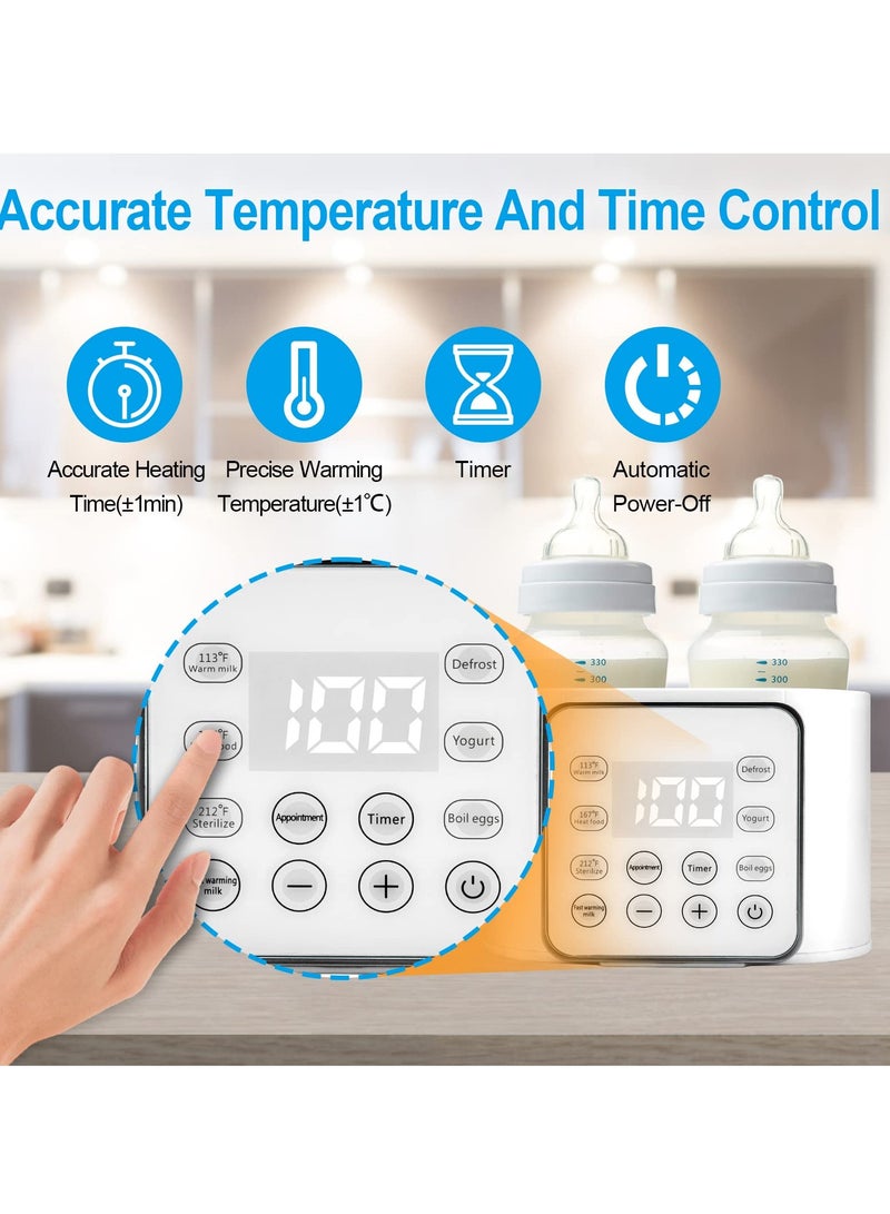 جي جوت 9-in-1 Baby Bottle Warmer and Breast Milk Heater with Timer, LCD Display, Fast Defrost and 24H Constant Mode for Twins - Image 5