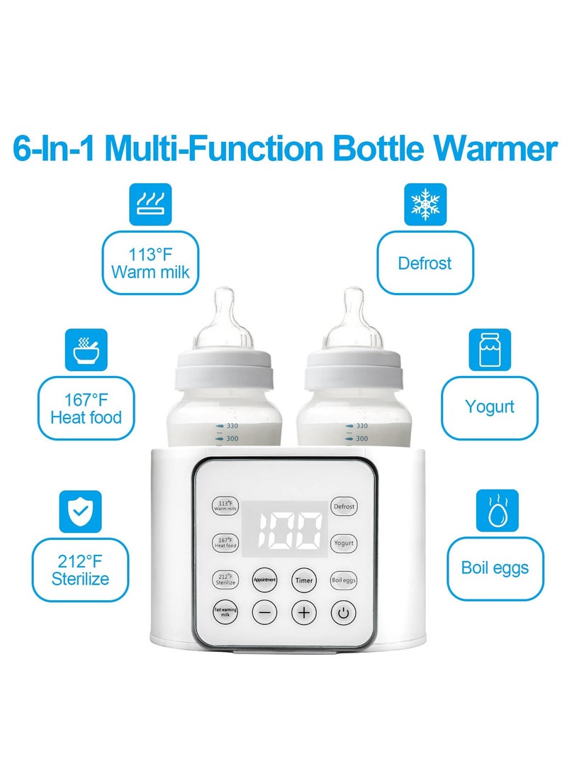 جي جوت 9-in-1 Baby Bottle Warmer and Breast Milk Heater with Timer, LCD Display, Fast Defrost and 24H Constant Mode for Twins - Image 3