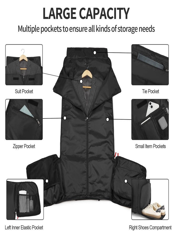 seyfocnia Travel Garment Duffle Bags, Carry On Garment Bag for Men Women, 2 In 1 Convertible Hanging Suitcase Garment Bags with Shoe Compartment - Image 3