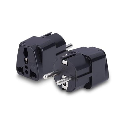 MX Universal Europe Travel Adapter – 2/3 Pin Type E/F Schuko Plug Converter 13A 250V, International EU Power Socket for Germany, France, Spain, Mobile & Laptop Chargers - Image 1
