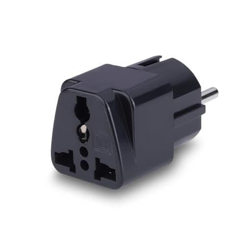 MX Universal Europe Travel Adapter – 2/3 Pin Type E/F Schuko Plug Converter 13A 250V, International EU Power Socket for Germany, France, Spain, Mobile & Laptop Chargers - Image 2