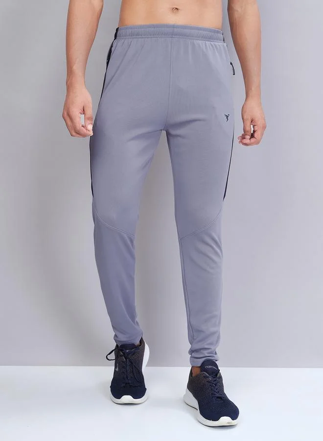 Technosport Technosport Men Contrast Side Panel Slim Fit Track Pants