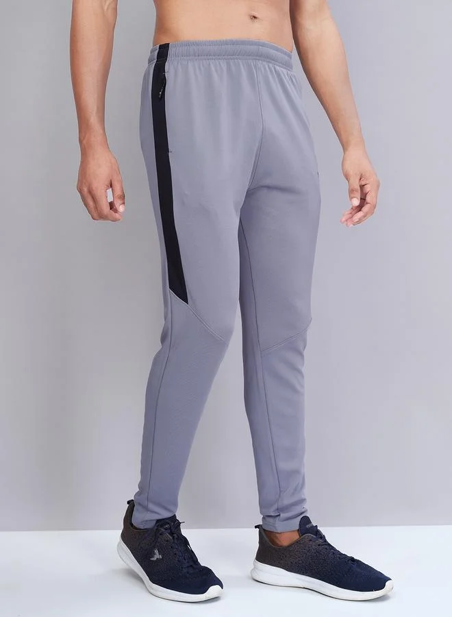Technosport Technosport Men Contrast Side Panel Slim Fit Track Pants