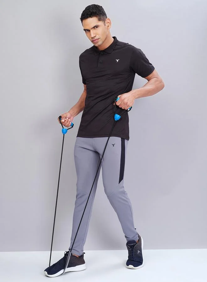Technosport Technosport Men Contrast Side Panel Slim Fit Track Pants