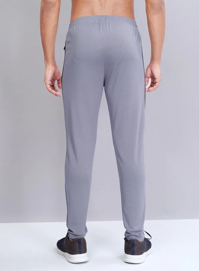 Technosport Technosport Men Contrast Side Panel Slim Fit Track Pants