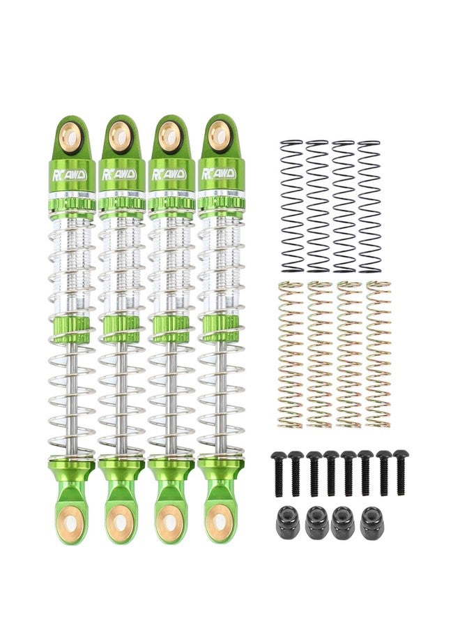 RCAWD TRX4M Lengthen 59mm & 3 Types of Hardness Springs Shock Absorbers Upgrades,for TRAXXAS Defender & for Bronco Front Rear RC Shocks Damper 1/18 Parts #9764#97054-1#97074-1 Green - Image 1