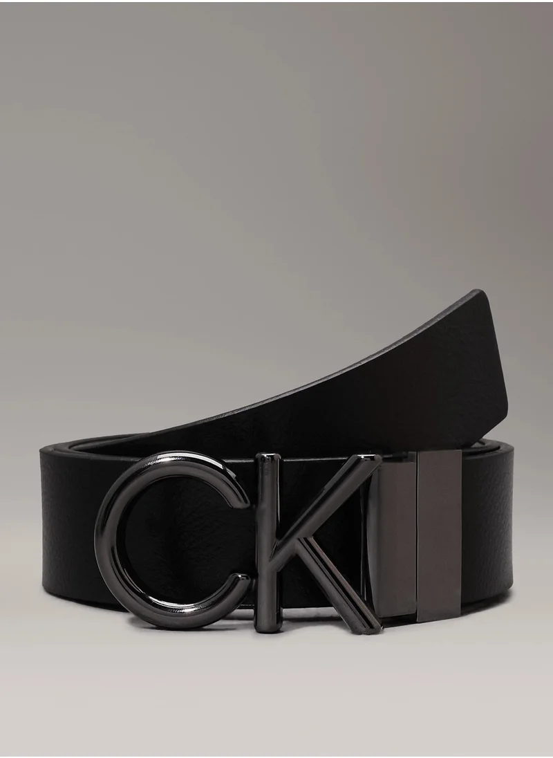 CALVIN KLEIN Logo Detailed Allocated Hole Belt