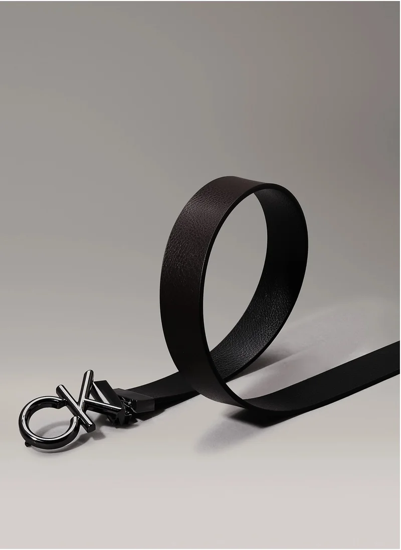 CALVIN KLEIN Logo Detailed Allocated Hole Belt