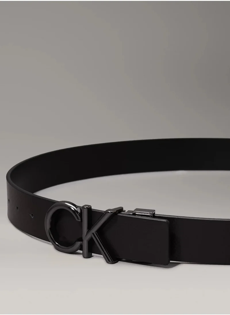 CALVIN KLEIN Logo Detailed Allocated Hole Belt