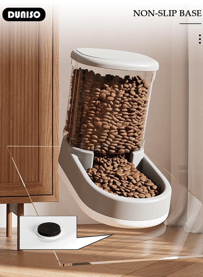 Automatic Pet Feeder, Gravity Cat Dog Food Feeder and Water Dispenser Set of 2, Anti-slip Automatic Feeder Waterer Food Dispenser for Large & Small Dog Cat Puppy Kitten Feeder