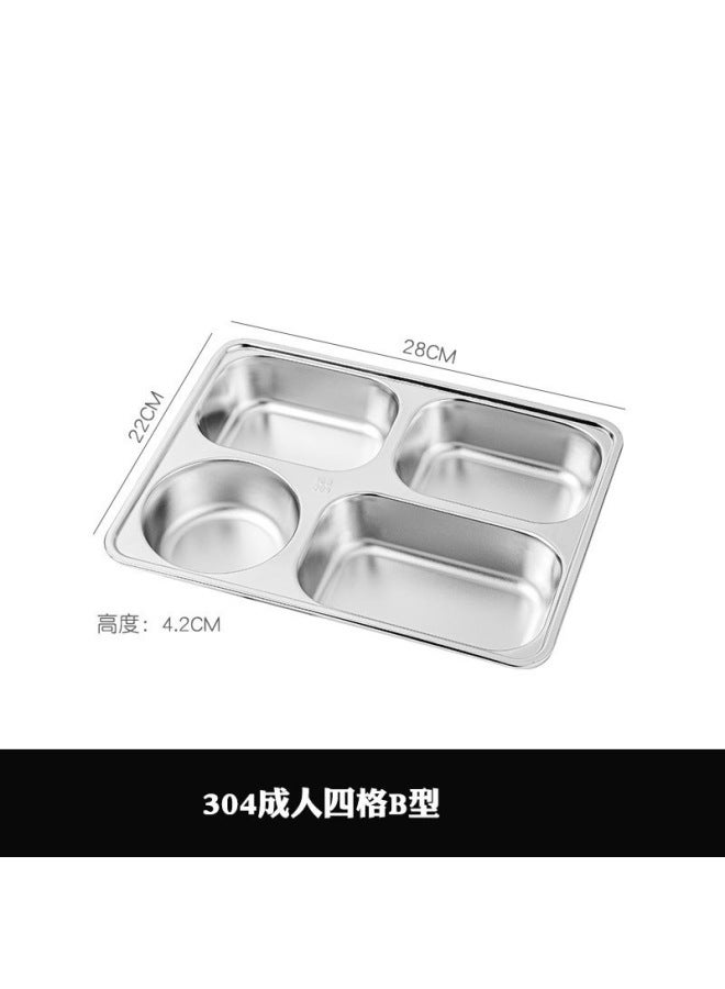 Wow, Custom-made 304 Plate With Lid And Deepened Compartment Plate Square Sub-box Canteen Playing Plate Student Lunch Box