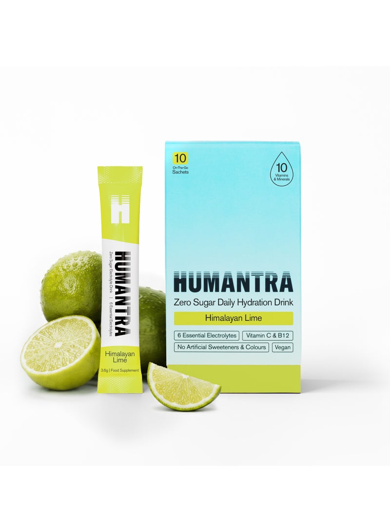Humantra Himalayan Lime Electrolyte Hydration 3.6gm Pack Of 10 - Image 1