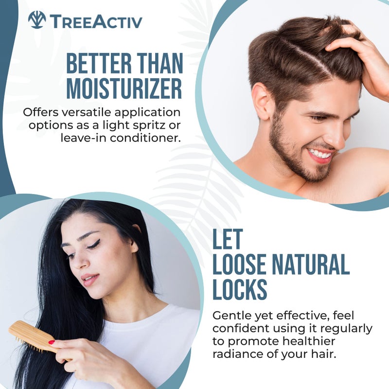 TreeActiv بخاخ يومي مغذي لنمو الشعر من تري أكتيف مع البيوتين وزيت الأركان - 8 أونصات، لشعر أكثر كثافة للنساء والرجال، 2000+ بخة - Image 4