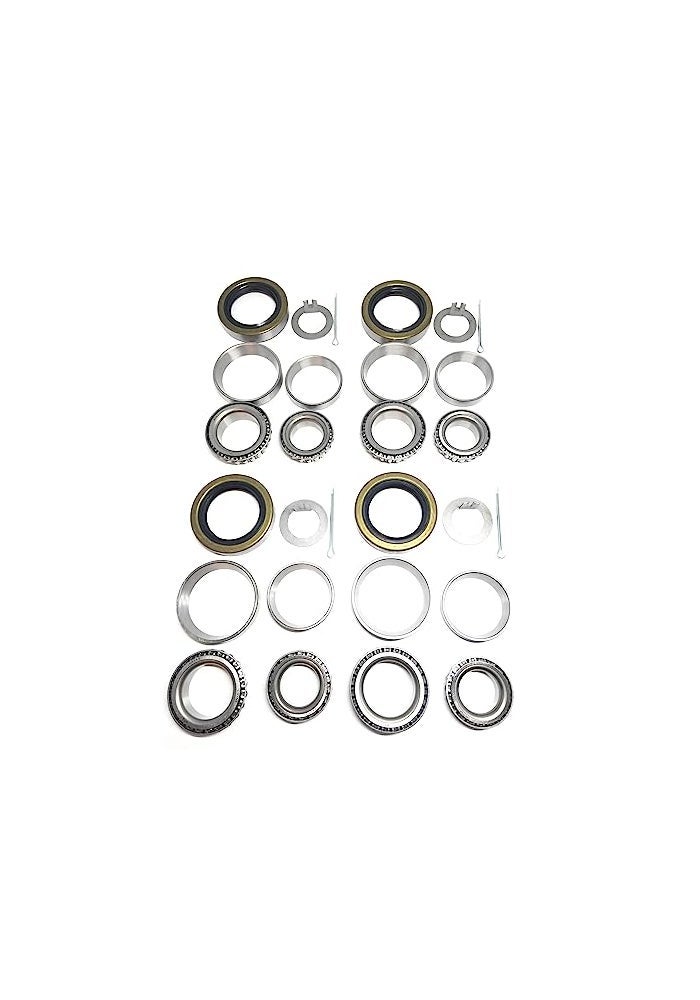 WESTERNPRIME Set of 4 WESTERNPRIME 3500 LB Trailer Tandem Axle Bearing Kits L68149 L44649 Grease Seal 1019 ID 1719 for 84 Spindle - Image 1